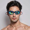 Adult Swimming Goggles - Waterproof, Anti-Fog, Large Frame Design JL LF172 Gray Electroplated 15ea