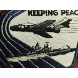 Vintage Voyager Keeping Peace USA Military Forces Patch Emblem NEW Iron-On Sew