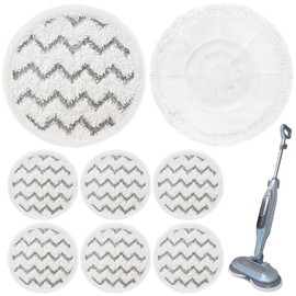 Moorstdel 8 Pack Steam Mop Pads Compatible for Shark Steam Mop, Reusable Microfiber Cleaning Pads for Kitchen/Bathroom/Hardwood Floors, High Absorbency & Scrubbing Power for Deep Cleaning