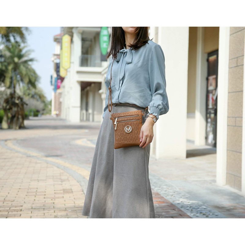 MKF Crossbody Bags for Women, Wristlet Strap – PU Leather