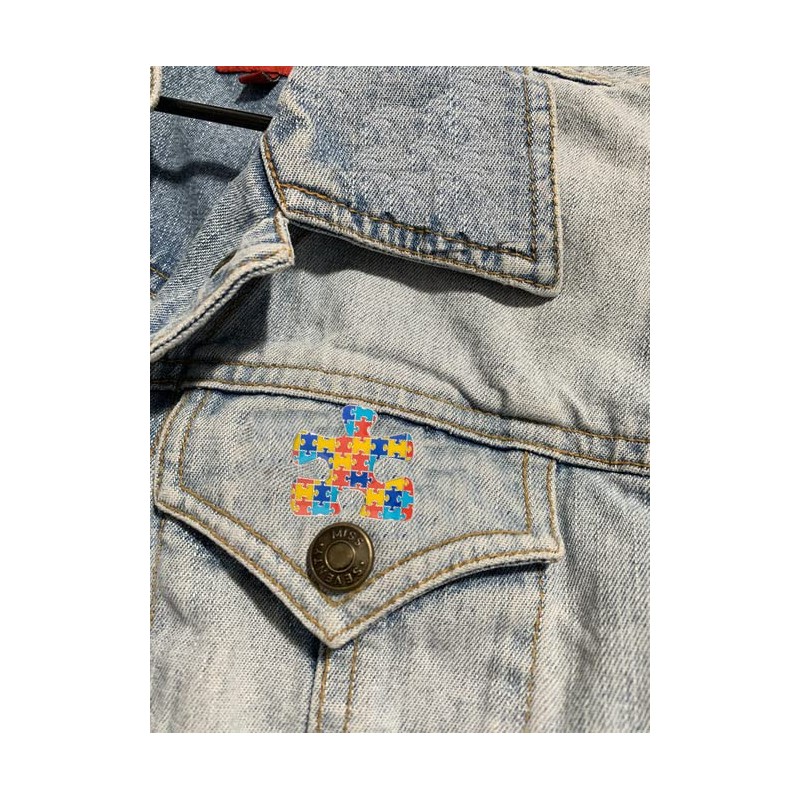 Autism Awareness Puzzle Metal Pin Badge Brooch Iron, Iron