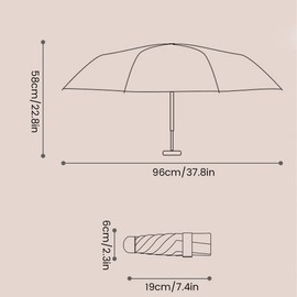 Mini Folding Umbrella Small Travel Umbrella with Case Ultra-Portable Compact Umbrella, Anti-UV Rainproof Windproof Fast Dry and Ultra Lightweight Umbrella for Women Man Students Travel(purple)