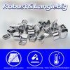 20 pieces stainless steel cable clamps for screwing, metal cable