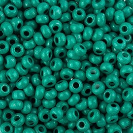 John Bead Czech Glass Seed Beads 8/0 (22g) Terra Intensive Dark Green for DIY Jewelry Making Beads