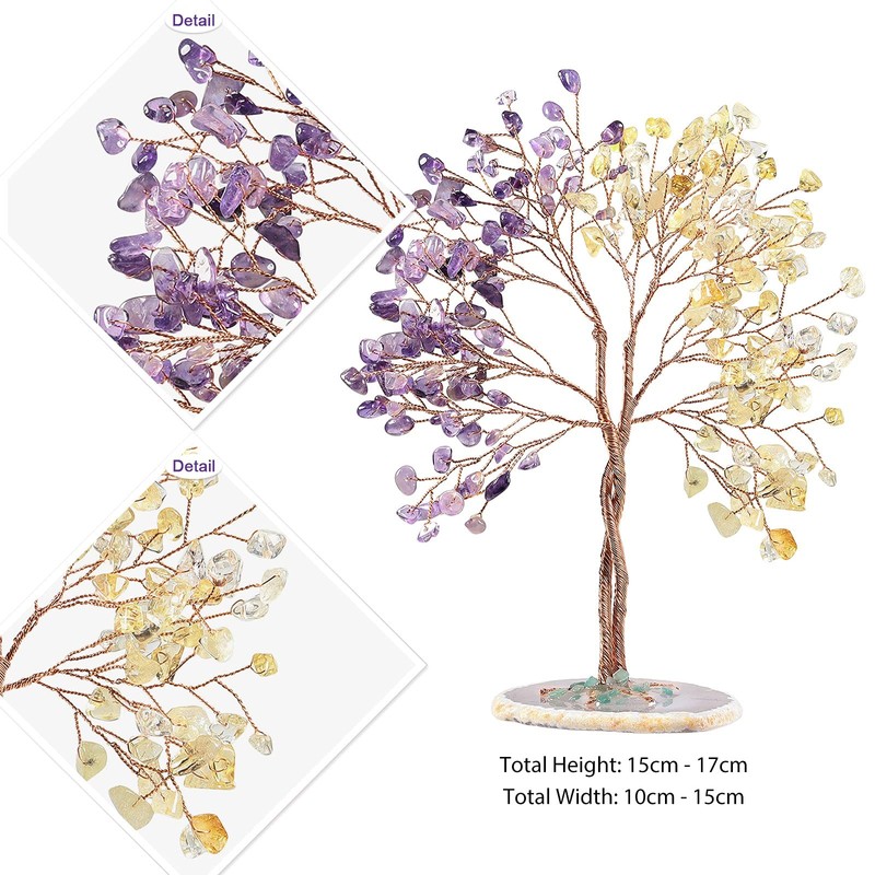 Nupuyai Crystal Tree Feng Shui Gemstone Tree, Lucky Tree, Money