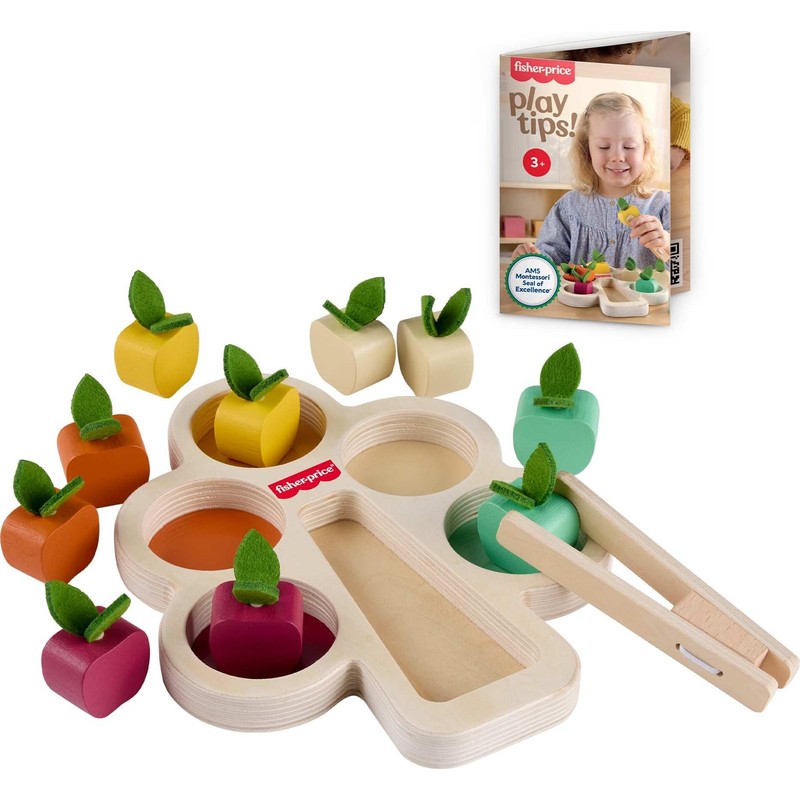 Fisher-Price Wood Montessori Toy Sorting Tree, Wooden Learning Activity Puzzle