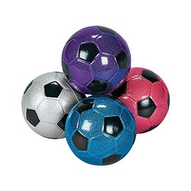 Fun Express - Metallic Soccer Ball Handballs (2dz) - Toys - Balls - Misc Balls - 24 Pieces