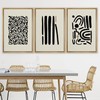 SIGNLEADER Framed Canvas Print Wall Art Set Geometric Boho Stylish