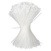Pack of 500 Cable Ties, White, 200 mm, Adjustable Cable