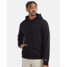 Champion Mens Powerblend Hooded Sweatshirt, M, Sand