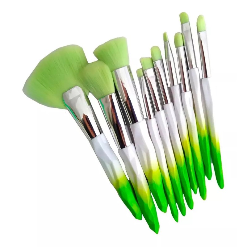 RUIBLA 10 Brochas Maquillaje Cosmetiquera Makeup Sombras Labiales