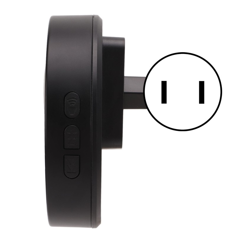 Black Wireless Doorbell Self Powered Waterproof Door Bell with 58