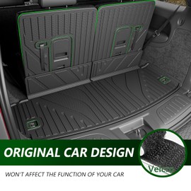 xipoqix Cargo Mat Compatible with 2016-2025 Dodge Durango 3rd Backrest Mat Trunk Liner 6&7 Seats Replacement for 2016-2025 Dodge Durango Accessories (Trunk Mat+3rd Row Backrest Mat)