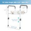WeHwupe Raised Toilet Seat with Handles for Elderly - Toilet
