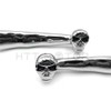 HTTMT MT241-010- Chrome Brake Clutch Skull Hand Levers Compatible with
