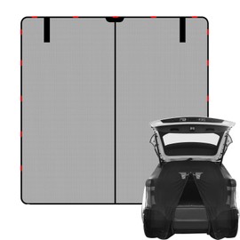 MOZMY Wing Door Boot Cover Sun Protection 156 x 150 cm Mosquito Net Rear Gate Fly Screen Car Rear Flap for Roof Caravan Motorhome Caravan Camping Accessories