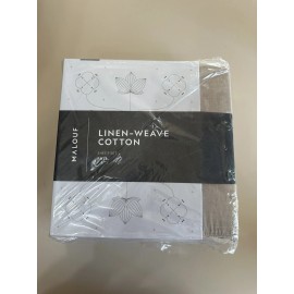 Malouf Linen-weave Cotton Sheet Set Full Size Sand