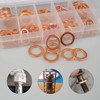 200pcs Solid Copper Washer Set, 9 Size Metric Copper Sealing