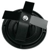 3-1/2" Round Light Pole Top Cap- Black Plastic