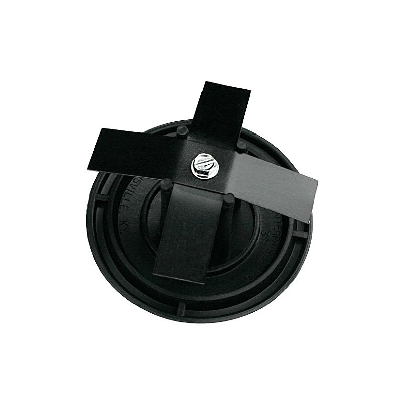 3-1/2" Round Light Pole Top Cap- Black Plastic