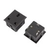 Sourcingmap 2 Pcs AC 250V UK Socket Square Cabinet Outlet