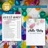 WENFLY Baby Shower Guess Who Game Card - 30 Players