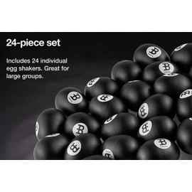 Meinl Percussion Egg Shaker Pack (24 Pieces) for All Musicians with Crystal Clear Sounds — NOT MADE IN CHINA — Durable All-weather Synthetic Shells, 2-YEAR WARRANTY, Black, (ES-SET24-BK)