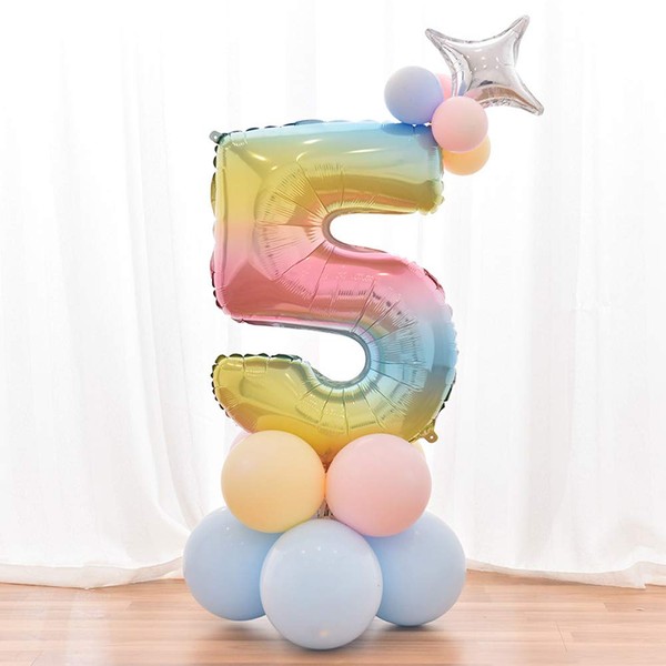 Mainiusi Number Balloons for Birthdays, Decorations, Height (Approx): 47.2 inches