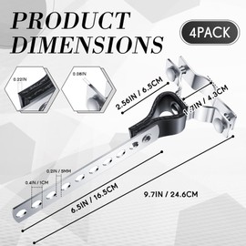 Geetery 4 Pcs Exhaust Hangers Muffler Hanger Swivel Tail Pipe Universal Exhaust Tailpipe Hanger Heavy Duty Tailpipe Muffler Bracket Flexible Swivel (Rv Style,Silver)