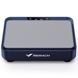 MERACH Mini Vibration Plate Exercise Machine, Lymphatic Drainage Machine, Whole Body Workout Vibration Platform for Wellness and Fitness - Color: Blue