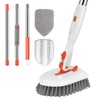 SetSail Tile Tub Scrubber Brush 3-in-1 Shower Scrubber with 52-inch