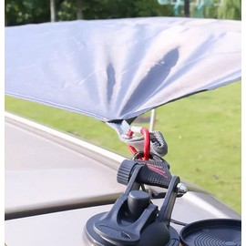 4 Pieces Heavy Duty Suction Cup Anchor with Securing Hook Tie Down, Camping Tarp Accessory as Car Side Awning, with Securing Hook Strong Power for RV Awning Boat Camping Trap