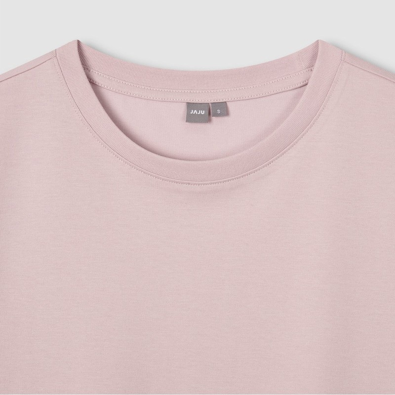 JAJU [JAJU/자주] JAJU AIR Cotton Short Sleeve T-Shirt_Pink
