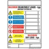 Pallet Racking Weight Load Notice Sign, 356mm high x 254mm