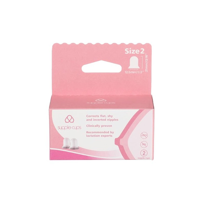 Supple Cups for flat, shy and inverted nipples (Size 2)