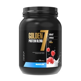 Maxler Golden 7 Protein Blend - Protein Powder for Muscle Gain & Recovery - Strawberry Protein Powder 2 lb