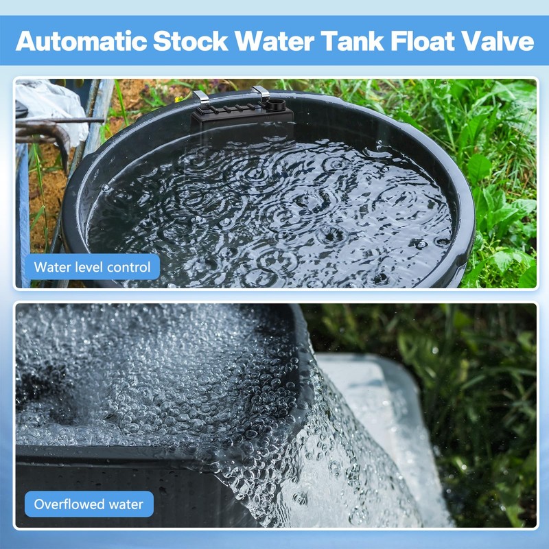 Cinnvoice 2 Pcs Water Trough Float Valve Stock Tank Float