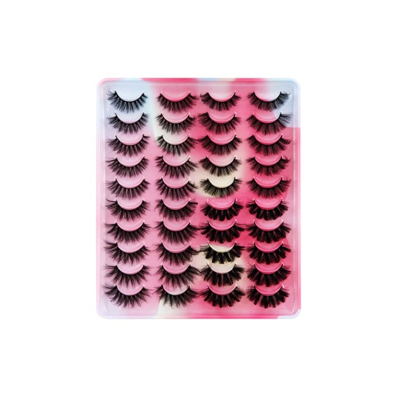 False Eyelashes Dramatic Fluffy 6D Mink Lashes - 20 Pairs