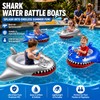 2-Pack Shark Pool Floats for Kids – Ride-On Inflatable Toys