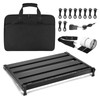 GOKKO 20.5" x 13.8" Pedal Board with Integrated Power Supply,