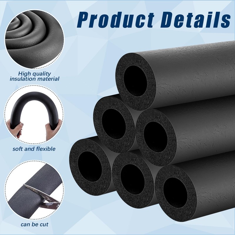 Pangda 4 Pcs 6 ft 1 Inch ID Foam Pipe