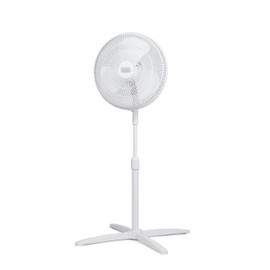 BLACK+DECKER 16-Inch Pedestal Fan, BFP16MXW, Oscillating Fan for Home and Office, Standing Fan with 3 Speed Settings, Height Adjustable with Adjustable Head Tilt, White