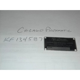 Chicago Pneumatic KF134587, Chicago Pneumatic, Name Tag, New Old Stock