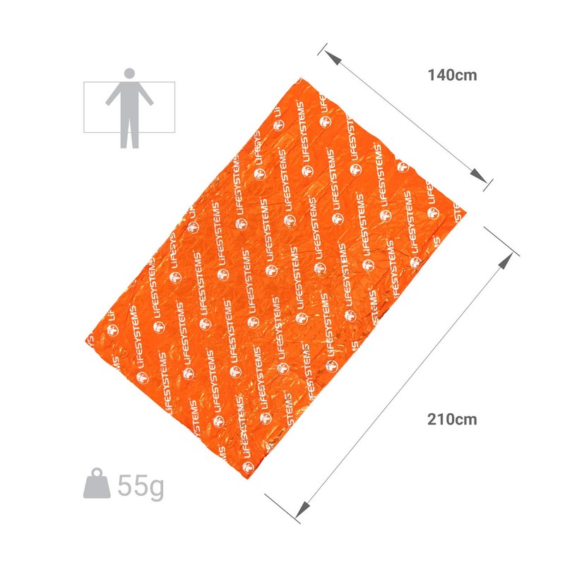 Lifesystems Emergency Silver Foil Thermal Blanket For Hiking, Mountaineering And