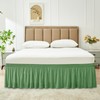 Biscaynebay Wrap Around Bed Skirts for Queen Beds Short Drop