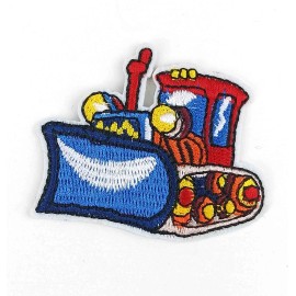Unbranded Embroidery Iron On W2.4" X H2" Bulldozer Truck Applique Patch 3077