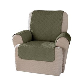 Innovative Textile Solutions 815632019685 Plush Recliner Wing Chair Liner, Olive