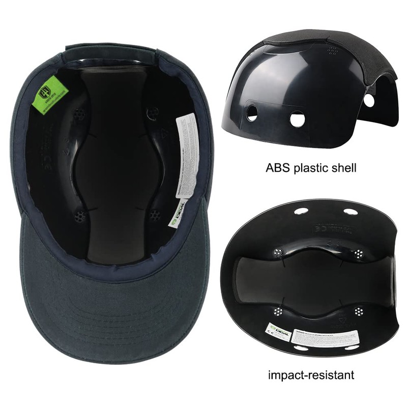 Safety Bump Cap Baseball Hat Style Lightweight Head Protection Cap