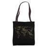 World Map Outline Vector Tote Bag