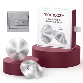 Momcozy 999 Silver Nursing Cups Original Perforated Breathable Design, Breastfeeding Essential, Nipple Shield for Nursing Newborn, XL Size